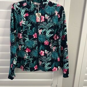 NWT Ladies TOMMY BAHAMA Full Zip Golf/Tennis Top/Jacket -Size Large